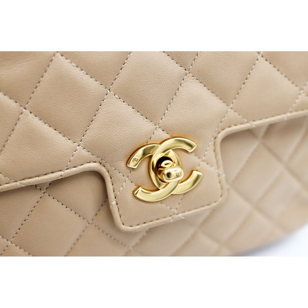 Chanel Square Beige Matalesse Top Handle Lambskin Quilted Bag - Picture 3 of 15